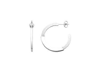 Ohrringe Motiv Kreis, 30 Mm, Silber 925 Rh - Standard Bild - 1