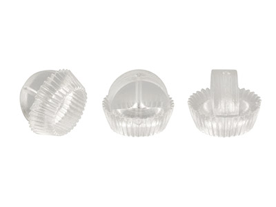 Ohrring-verschlüsse Aus Kunststoff, 100er-pack, - Standard Bild - 1